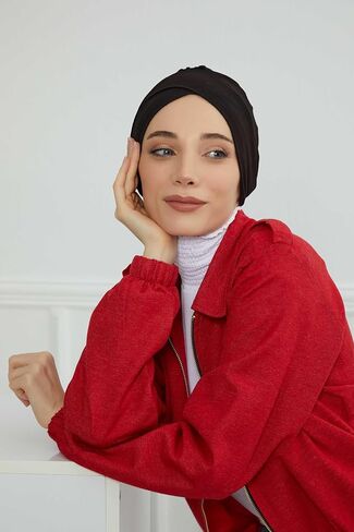 عمامة فورية مربوطة مسبقًا للنساء من تصميم عائشة، أوشحة حجاب قطنية بنسبة 95%، غطاء رأس أنيق للعلاج الكيميائي in Saudi Arabia