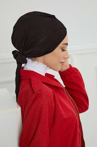 عمامة فورية مربوطة مسبقًا للنساء من تصميم عائشة، أوشحة حجاب قطنية بنسبة 95%، غطاء رأس أنيق للعلاج الكيميائي in Saudi Arabia