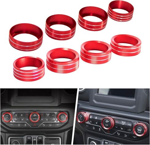 مكيف الهواء مقبض مفتاح التشغيل غطاء المصباح غطاء مقبض التيار المتناوب زر الزخارف ل جيب رانجلر 2018-2023 JL JLU & 2020-2023 المصارع in Kuwait