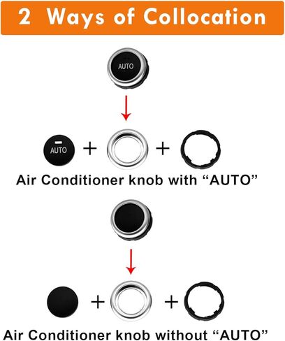 Moonlinks لزر دوران تكييف الهواء BMW، مقبض التحكم في المناخ، مجموعة استبدال ضبط درجة الحرارة لسيارات BMW 5 Series F10 F11،6 Series F12 F13،7 Series F01 F02، X5 F15، X6 F16 in Kuwait
