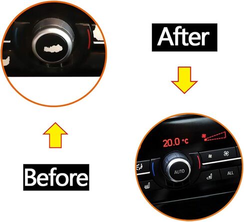 Moonlinks لزر دوران تكييف الهواء BMW، مقبض التحكم في المناخ، مجموعة استبدال ضبط درجة الحرارة لسيارات BMW 5 Series F10 F11،6 Series F12 F13،7 Series F01 F02، X5 F15، X6 F16 in Kuwait