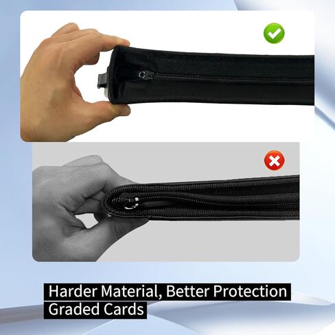 Graded Card Binder, 4 Pocket Slab Binder Holds 32 Graded Cards equipped with handle, Premium Slab Card Holder with Sleeves, Protective Zippered and Display Album for PSA, CSG, CGS, GMA & Standard Slab in Kuwait