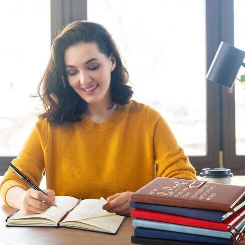 qilery 6 مجموعة التخرج، هدايا شكر، دفاتر يومية جلدية كبيرة مع أقلام حبر جاف، قد تفخر بالعمل الذي تقوم به، دفاتر ملاحظات مغناطيسية، هدايا تقدير زملاء العمل والمدرسين in Saudi Arabia