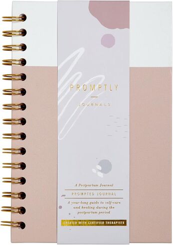 Promptly Journals, A Postpartum Journal (Powdered Lilac, Leatherette) - Post Partum Recovery Journal For Women, Gift for New Mom, Guided Journal for Her in Saudi Arabia