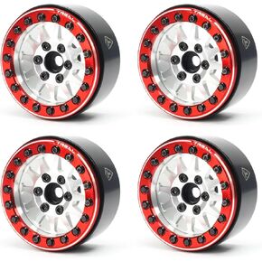 Treal 1.9 beadlock wheels (4P-Set) Alloy Crawler Wheels for 1:10 RC Scale Truck (Black-black)