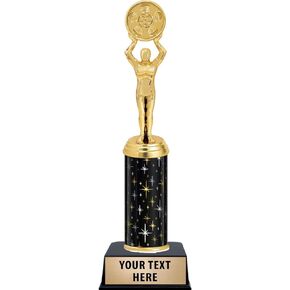 Crown Awards Film Movie Figure Trophy, 11" Black Midnight Film Movie Figure Trophy, Free Engraving Prime