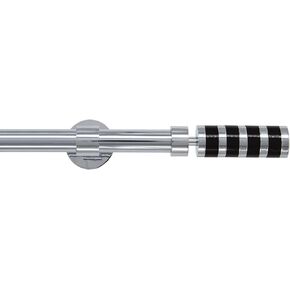 Adjustable Double Curtain Rod, 66-120 Inch, 1.1 Inch Diameter, Wall Mount, White Branch Finials