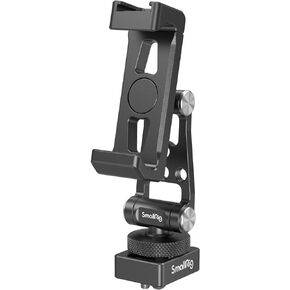 SmallRig Phone Support for DJI Stabilizers, Adjustment Phone Mount Adapter with 1/4"-20 Threaded Hole, Cold Shoe for DJI RS 4 /RS 4 Pro/RS 3 /RS 3 Pro/RS 3 Mini/RS 2 / RS C2 / R S/R SC, Tripod - 4301