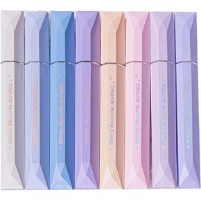 8pcs Glitter Pastel Highlighters, Chisel Tip Aesthetic Highlighters, Metallic Highlighters No Bleed Highlighters for School, Journal Planner, Highlighting, Note-taking.
