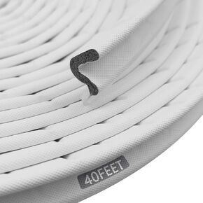 40 Feet Kerf Weather Stripping for Doors V-Shaped Replacement Soundproof Door Seal Door Weather Stripping Door Seal Strip for Door Insulation, Door Seals, Windows Card Slot