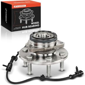A-Premium Front Wheel Bearing and Hub Assembly with ABS & 6-Lug Compatible with Chevrolet Silverado 1500, Tahoe, Suburban 1500, Express 2500 & GMC Sierra 1500, Yukon & Cadillac