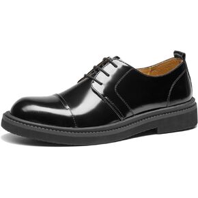 BEAU TODAY Mens Dress Shoes Business Casual Oxford Shoes for Men Lace-up Formal Genuine Cow Leather Men Shoes Classic Comfortable Cap Toe Derby Oxfords