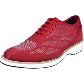 Mens Prom Shoes - Mens Canvas Textile and Suede Leather Lace up Casual Shoes in Saudi Arabia