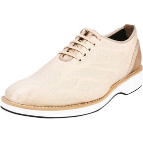 Mens Prom Shoes - Mens Canvas Textile and Suede Leather Lace up Casual Shoes