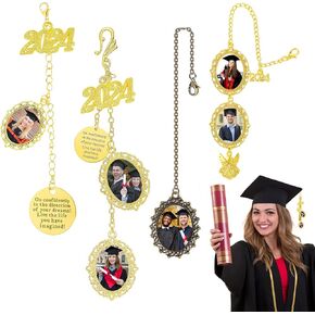Personalized Graduation Tassel Charm Custom Graduation Cap Tassel 2024 Customized Graduation Cap Decorations Photo Charms Personalized Graduation Gifts for College Friends in Kuwait