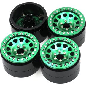 4pcs RC Aluminium Alloy 2.2 beadlock Wheels Rims Hex 12mm Weight About 124g/pc Fit for RC Crawler Mud Truck 2.2 Tires Tyres
