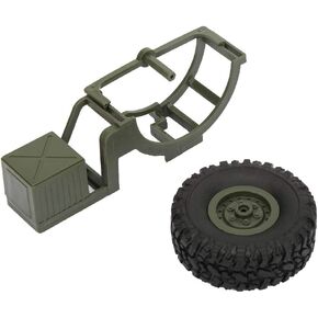 RC Spare Tire, 1/16 RC Truck Tyre Compatible with WPL B36 B-36 B36K B36KIT Military RC Truck/CaModel car Accessories