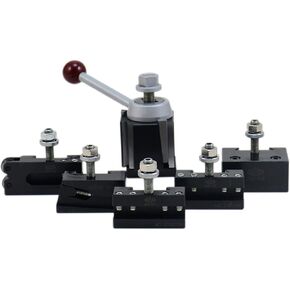 Shars AXA Wedge Type Quick Change Tool Post 6 PCS Set for 6" - 12" Lathe Swing 202-9474C M)