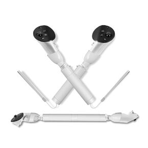 GAEKOL Handle Attachment Compatible with Meta Quest 3 Controller, 3 in 1 Dual Handles Extension Grips for Beat Saber, Walkabout Golf, Synthriders and Golf Club, Sweatproof Silicone Grip