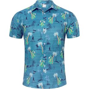 قمصان رجالي مرحة من هاواي بأكمام قصيرة كاجوال بأزرار سفلية in Kuwait