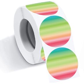 Heart Direct Thermal Stickers Rainbow Color Thermal Labels Small Business Stickers 2 Inch Color-Code Dot Labels for Thermal Label Printer DIY, Inventory, Address, Gift Name Tags 500 Pcs