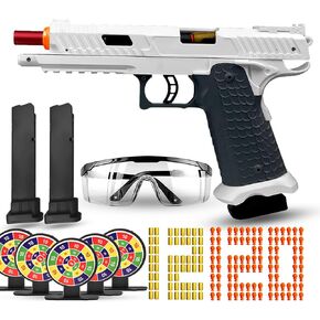 Toy Foam Blasters Soft Bullet,Fully Automatic Reloading Rebound Toy,Soft Bullet,Toy Foam Blasters,Educational Model Toys for Outdoor Shooting Game,Best Gifts for Kids Boys Girls Ages 8-12+
