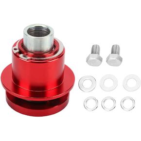 Acouto Aluminum Car Quick Release 360° Steering Wheel Hub Adapter Kit, 310-101(Red)