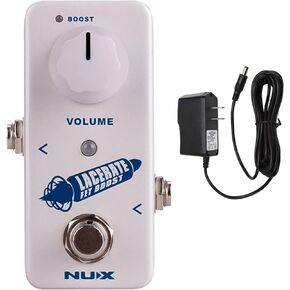 NUX Lacerate Mini Booster Pedal Bundle with 9V Power Supply