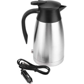 1000ML Car Electric Kettle, Water Heater Bottle 12/24V Heating Boiler 304 Stainless Steel Mug Kettle for Travel Camping Lorry Truck-Food-Grade