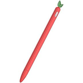 Antetek Cute Fruit Design Silicone Soft Protective Cover Accessories Compatible with Apple Pencil 2nd Generation Soft iPencil Case Sleeve Cute Soft Grip Pouch Cap Holder with Tip Nip Cover (Avocado)
