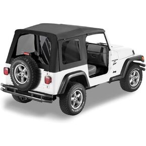 Bestop® 51180-33 Dark Tan Replace-a-Top Soft Top Tinted Windows - لا تتضمن جلود الأبواب - لا تتضمن أجهزة الإطار - 1997-2002 Jeep Wrangler