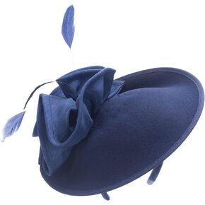 Lawliet Women Wool Felt Saucer Headpiece Fascinator Cocktail Bridal Hat A573