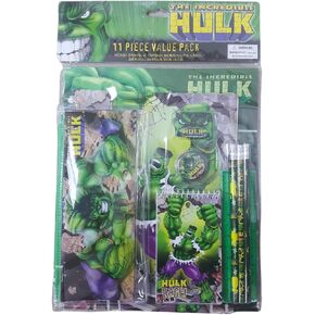 The Incredible Hulk 11 Piece Marvel Superhero School Supplies Stationary Set Kids Value Pack Bundle in Saudi Arabia