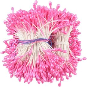 HAHIYO 700Pcs 3mm Black Pearl Double Head Flower Stamen Pistil Hand-Made Artificial Flower Pistil para Flore Pearlized Floral Stamen Flower Pollen Stamen for Flower Making Scrapbook Decoration