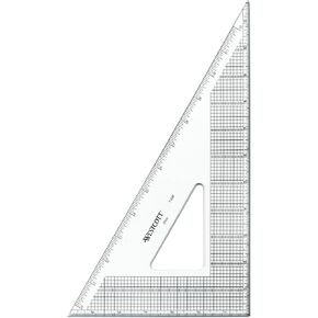 Westcott Grid Triangle, 12", 30/60 Degree, Transparent (T-5M)