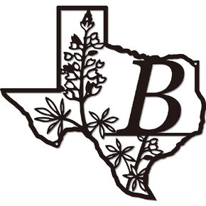 Texas Decor, God Bless Texas Metal Wall Art, State Flag Map Metal Sign for Porch Garage Men's Room, 12“x12“