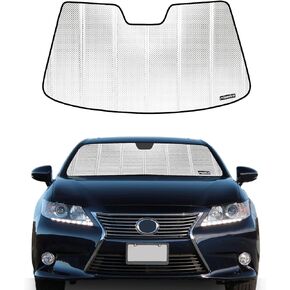 Windshield Sun Shade for 2013-2018 Lexus ES300h/ES350 Front Window Sunshade. Reflective Rigid Material