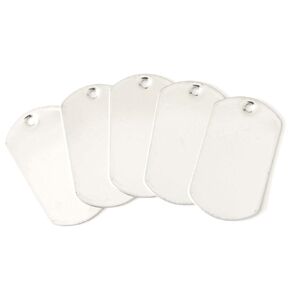 100 pcs Blank Dog Tags Stainless Steel Military Spec Matte Finish Rolled Edge Backing
