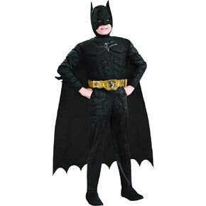 Rubies Child's Dark Knight Rises Deluxe Muscle Chest Batman Costume with Mask, Small for Themed Parties and Halloween