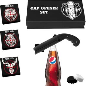 Funny Beer Bottle Opener Gun Shooter Launcher - Beer Bottle Cap Gun Unique Gifts for Men, Cool Birthday Gift Ideas For Dads, Guys, Boyfriend, Husband in Saudi Arabia