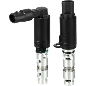 2 Pcs Variable Valve Timing Solenoid Compatible for Kia Soul 2.0L L4 - Gas 2012, Durable Metal Silver Tone Control VVT Solenoid Valve
