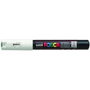 2 X Uni Posca Extra Fine Marker, White (PC1M.1)