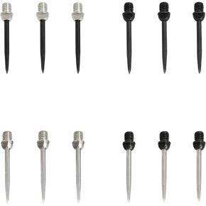 12PCS Steel Dart Tips LAT Head Replaceable Dart Steel Tip 2BA Thread Darts Needle Accessories for Soft Tip Become Metal Needle Tips Darts
