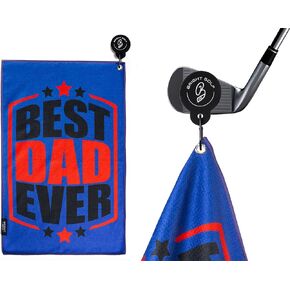 Magnetic Golf Towel, 16 x 24 Inch Towel with Strong Magnet and Clip, Great Gift Idea for Men and Women Golfers, Super Absorbent Microfiber Golf Towel (Camo)