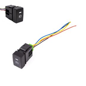 Xotic Tech Factory Style 4-Pole 12V Push Button Switch w/LED Indicator Lights for Fog Lights, DRL, LED Light Bar Compatible with Scion FR-S 2013-2016 or Toyota GT86 2017-2021 or Subaru BRZ 2017-2021