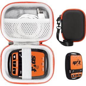 CaseSack Case for Spot Gen4, 3 Satellite GPS Messenger, All in one Protection case for GPS and Accessories with Featured Contrasted Orange Zip to Match The GPS