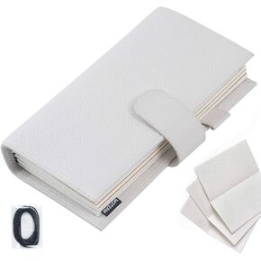 Moterm Companion Traveler's Notebook Cover - Upgraded Design with Back Pocket (Standard Size, Pebbled-Lavender)