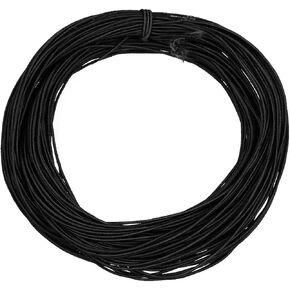 Black Elastic Cord 1mm Crafting Stretch String for DIY Jewelry Beading Making, 45 Yard