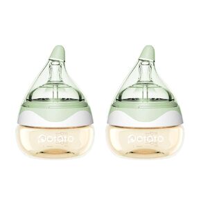 Breast Milk Baby Bottles for Newborn Baby PPSU Anti Colic Infant Bottles Wide Neck Breast-Like Nipple Slow Flow Breastfeeding Toddler Bottles-2pack (2.5oz/pc Blue)