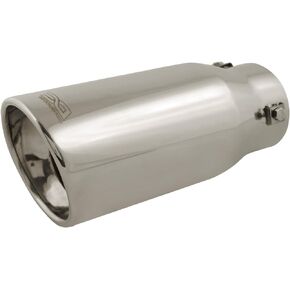 DC Sport Polished Stainless Universal Bolt On Exhaust Slant Cut Tip 2.875" Inlet 3.75" Outlet